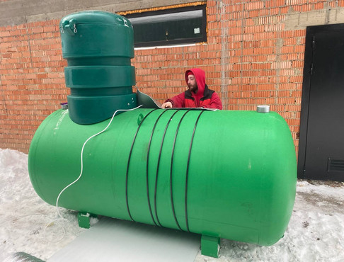 Установка газгольдера Спецгаз 3200 л с датчиком загазованности